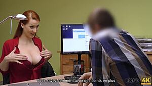 rousse jumps into spontaneous office sex with credit agent 😏💦