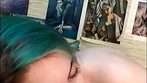 Watch This Stunning Girl Edge Her Friend's Cock to Explosive Cum!