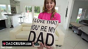 hey leila cove's alone time turns naughty riding mike mancini in taboo dadcrush scene! 😏👨‍👧🔥