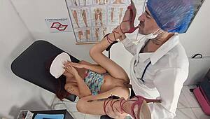 wife cheats on hubby with gyno doc while cuck waits outside