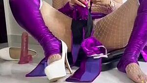 Curvy Latina Stepmom Cosplays Starfire for Halloween Fuck Session