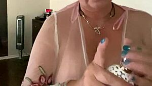 guy gropes hot babe's massive tits in steamy closeup action