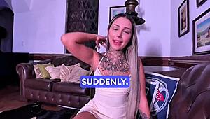 POV Tiny 18yo Latina Gags Chokes On Huge Cock In Nasty Deepthroat Casting!!