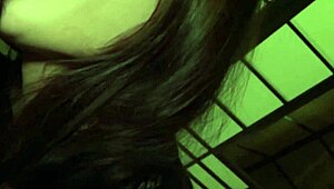 what's hidden in this brunette japanese milf's secret massage with huge natural tits?