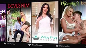 Petite Alexia Anders fucked hard next to stepmom Dana in wild 4some?!