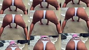 waiting in line at the swingers glory hole gets sloppy