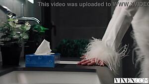 vixen duo fibi euro and emiri momota share huge cock threesome deepthroat doggystyle.