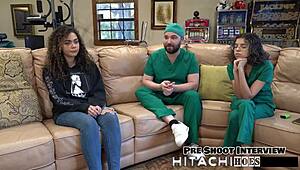 pov backstage freshman mara luv mandatory hitachi orgasm latex gloves spreading shaved pussy