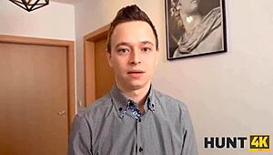 guy scores ginger girlfriend sex while buddy watches nearby