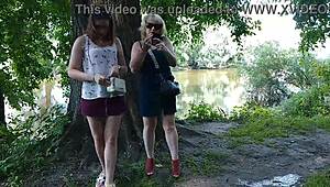 Milf Lady Drop Skirts for Roadside Pee