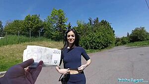 Amazingly Sexy Ass Rides Monster Cock Publicly Outdoors for Cash