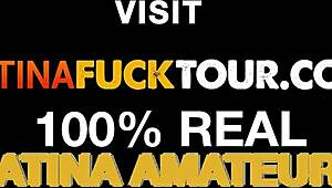 Skinny big ass latina rides big white cock rough homemade tape