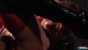 kinky bound guy pounds busty blonde milf pussy in wild cowgirl!