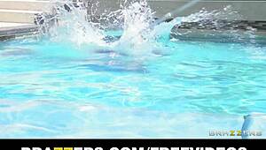 Bikini Latina Ariella Ferrera Fantasizes About Poolboy's Huge Cock!