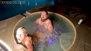 deliah grace blonde wife cheats in HOT TUB FUCK with stranger