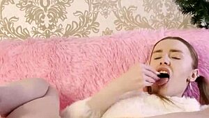 masturbating with buttplug shoved deep in ass closeup... squirted everywhere!!