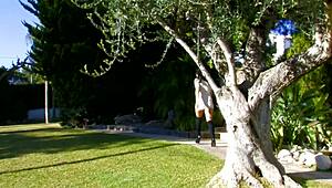 Brunette slutty mommy rides huge cock deepthroats swallows then takes anal creampie in fishnets