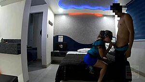 pam hotwife's first vacation swing fuck in blue dress 😍🏨💦 tired of classes!