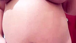 Pregnant Arab stepmom strips webcam teasing hairy pussy for hard fuck