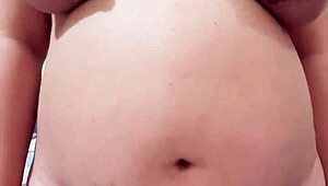 Pregnant Arab stepmom strips webcam teasing hairy pussy for hard fuck