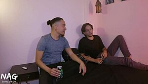 Futbolist Couple Fucks Petite Blonde and Latina Pole Dancers in Bisexual Orgy Foursome