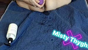 bbw stepmom plays with toys until she squirts