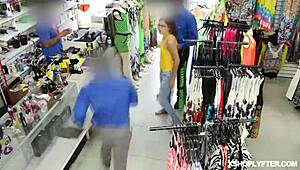 i uh like totally flirted with security guard billy boston to escape shoplifting charge now redhead teen jane rogers sucks his monster cock at work