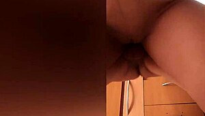 Hermanastra's huge latina ass pounded doggystyle kitchen closeup