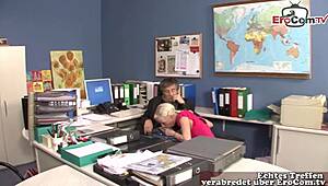 hey teacher, that german student wants office sex now