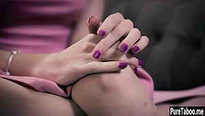 perverted stepdad hides huge dick surprise for sexy petite teen 18+