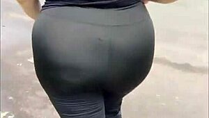 Stepmom's Pantyless Stroll Turns Heads!