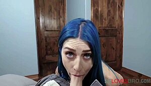 no hands with jewelz blu's big tits riding like a stepsis slut