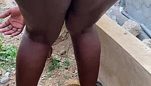 quick outdoor fuck from him left my shaved pussy dripping wet