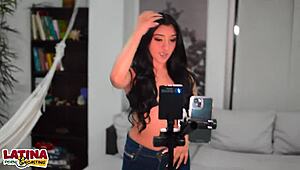 20-year-old latina newbie in porn casting takes first bwc creampie after interview