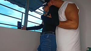 Fucking stepsis tight ass while she films dances 📹🍑