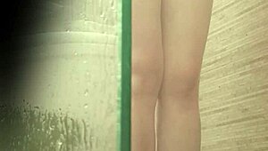 argentine latina shaves tight pussy in steamy bathroom shower