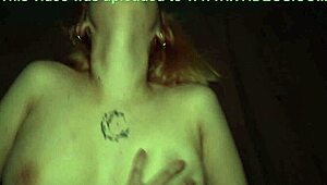 shaved redhead girlfriend moans loud as i fuck her doggystyle quickie cum covered