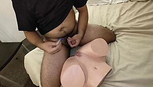 hey babe, fucking my fat asian wife's huge tits then anal with the doll sounds hot right?