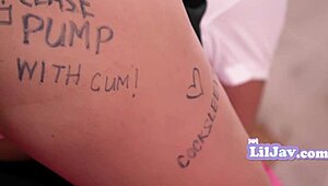 Whoa asian teen step sis tricked into viral live anal stretch