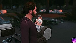 Old Stepdad Rips Clothes Off Blonde Bestie For Rough Camp Fuck