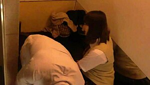 japan's hidden massage parlor spies on busty chubby asian tits action