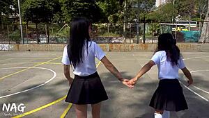 hot college latina students skip class for first time lesbian sex licking asses scissoring strapon