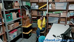 Busty blonde teen burglar sneaks in gets CAUGHT and fucked by angry homeowner in reality bust up