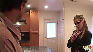 temptress secretary chelsea luv spreads legs for stockings double penetration toy assfucking ride