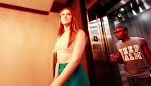 Pale PAWG Natural Tits Bounce Wild on Huge Dark Cock!