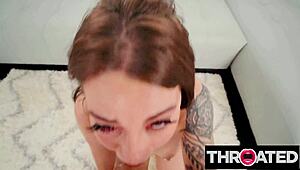 Cute brunette Maddy May poses provocatively in sexy lingerie display