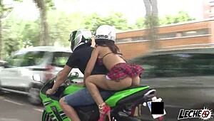 susy gala's huge ass street tease ends with monster cock pounding