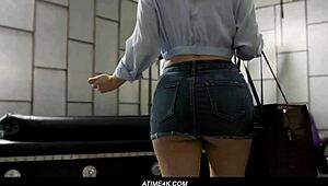 A new way to nuru with shaved pussy fingering and anal fisting massage