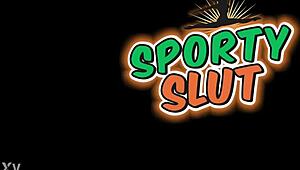 Skinny legs flaunt round ass puffiest pussy lips in swimsuit