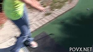 Petite Barely Legal Teen Delivers Sloppy Suck Before Hard Fuck